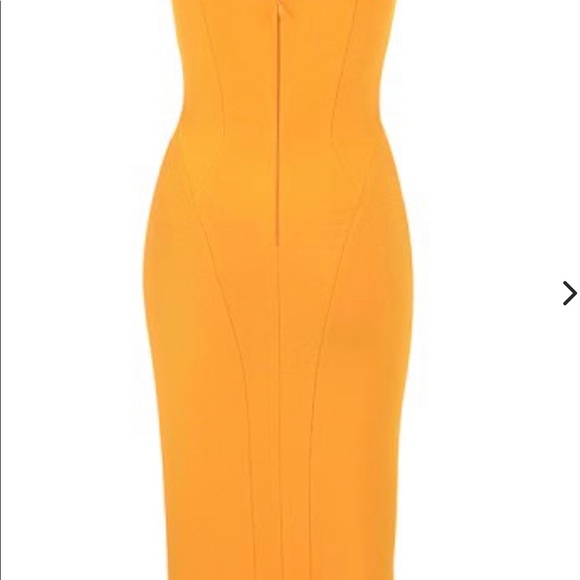 Charlene’ Tangerine Bandage Midi Dress. Sold out on HOCB - Picture 5 of 6